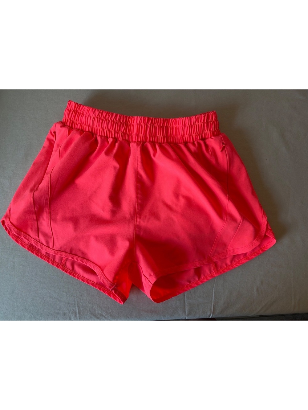 Lululemon Athletica Rose Pink Athletic Shorts with Zipper Pocket, Size 8, Good
